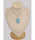 Pendentif Authentique Larimar bélière feuille Pendentifs pierres naturelles BK17