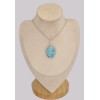Pendentif Authentique Larimar bélière feuille Pendentifs pierres naturelles BK17