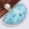 Pendentif Authentique Larimar forme coupelle Pendentifs pierres naturelles BK17.1