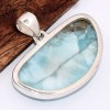 Pendentif Authentique Larimar forme coupelle Pendentifs pierres naturelles BK17.1