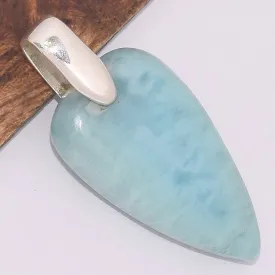 Pendentif Authentique Larimar triangulaire - Pendentifs pierres naturelles