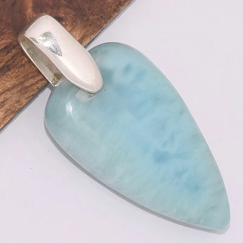 Pendentif Authentique Larimar triangulaire - Pendentifs pierres naturelles