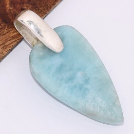 Pendentif Authentique Larimar triangulaire Pendentifs pierres naturelles BK17.3
