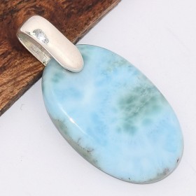 Pendentif Authentique Larimar triangulaire 