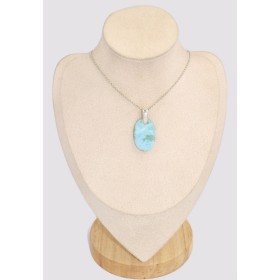 Authentique pendentif en Larimar Pendentifs pierres naturelles BK17.4