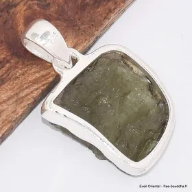 Pendentif asymétrique authentique Moldavite - Bijoux en Moldavite