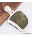 Pendentif asymétrique authentique Moldavite - Bijoux en Moldavite