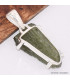 Pendentif en authentique Moldavite serti griffes Bijoux en Moldavite BK18.9