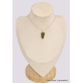 Pendentif en authentique Moldavite serti griffes Bijoux en Moldavite BK18.9