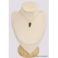 Pendentif en authentique Moldavite serti griffes - Bijoux en Moldavite