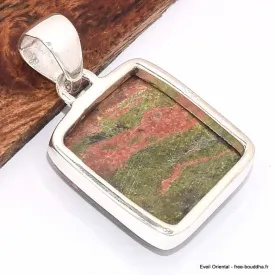 Pendentif Unakite rectangulaire - Bijoux en Unakite