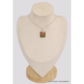 Pendentif Unakite rectangulaire Bijoux en Unakite BK19