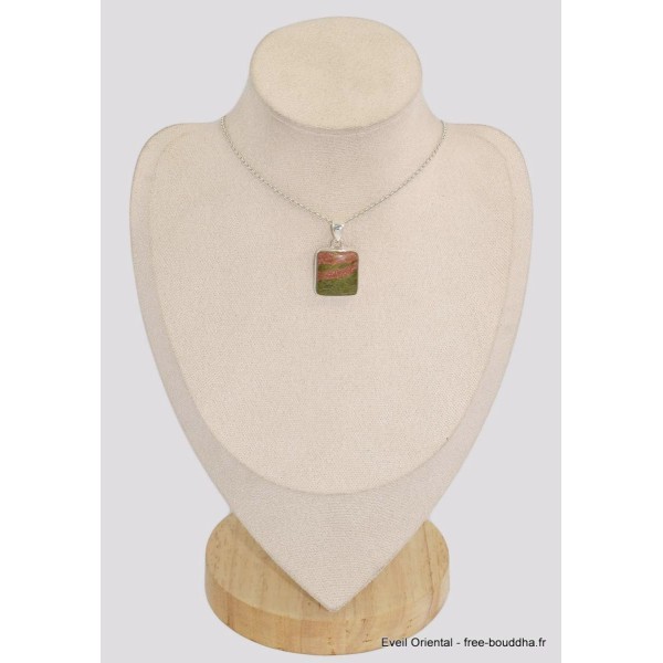 Pendentif Unakite rectangulaire Bijoux en Unakite BK19