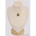 Pendentif Unakite rectangulaire Bijoux en Unakite BK19