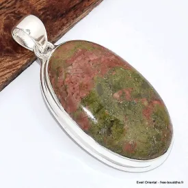 Pendentif Unakite ovale - Bijoux en Unakite