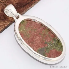 Pendentif Unakite ovale - Bijoux en Unakite