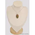 Pendentif Unakite ovale - Bijoux en Unakite