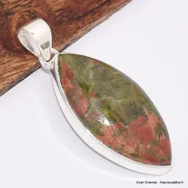 Pendentif Unakite Marquise - Bijoux en Unakite
