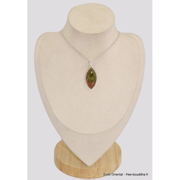 Pendentif Unakite Marquise Bijoux en Unakite BK19.2