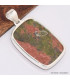 Grand Pendentif Unakite rectangulaire Bijoux en Unakite BK19.3