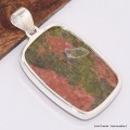 Grand Pendentif Unakite rectangulaire Bijoux en Unakite BK19.3