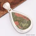 Pendentif goutte en Unakite - Pendentifs pierres naturelles