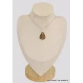 Pendentif goutte en Unakite - Pendentifs pierres naturelles