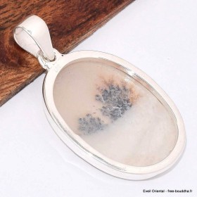 Pendentif Agate Scénique blanche rouille 