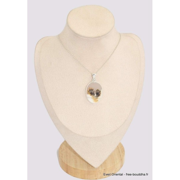Pendentif Agate Scénique dendritique Pendentifs pierres naturelles BK20