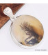 Pendentif rond Agate Scénique dendritique Bijoux en Agate Scenic BK20.1