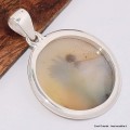 Pendentif rond Agate Scénique dendritique Bijoux en Agate Scenic BK20.1
