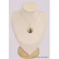 Pendentif rond Agate Scénique dendritique - Bijoux en Agate