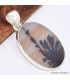 Pendentif Agate dendritique feuillage noir Bijoux en Agate Scenic BK20.4