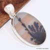 Pendentif Agate dendritique feuillage noir Bijoux en Agate Scenic BK20.4