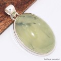 Pendentif Préhnite Cabochon oval Bijoux en Préhnite BK21