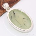 Pendentif Préhnite Cabochon oval Bijoux en Préhnite BK21