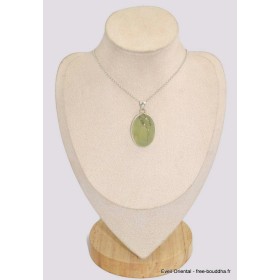 Pendentif Préhnite Cabochon oval Bijoux en Préhnite BK21