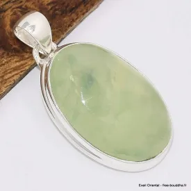Pendentif oval en Préhnite Cabochon - Pendentifs pierres naturelles