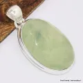 Pendentif oval en Préhnite Cabochon - Pendentifs pierres naturelles