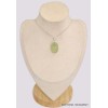 Pendentif oval en Préhnite Cabochon Bijoux en Préhnite BK21.2