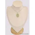 Pendentif oval en Préhnite Cabochon - Pendentifs pierres naturelles