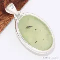 Pendentif oval en Préhnite Cabochon - Pendentifs pierres naturelles