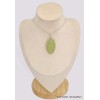 Grand Pendentif oval en Préhnite Cabochon Bijoux en Préhnite BK21.3