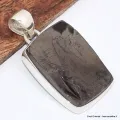 Pendentif argent Shungite Elite rectangulaire - Pendentifs pierres naturelles