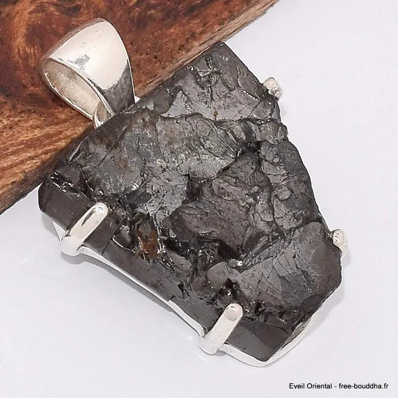 Pendentif Shungite Elite sertie griffes - Pendentifs pierres naturelles