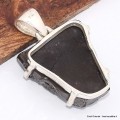 Pendentif argent Shungite Elite sertie griffes Pendentifs pierres naturelles BK22.5