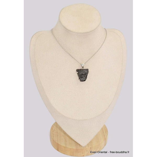 Pendentif argent Shungite Elite sertie griffes Pendentifs pierres naturelles BK22.5
