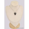 Pendentif argent Shungite Elite sertie griffes Pendentifs pierres naturelles BK22.5