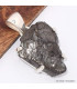 Pendentif Shungite argentée asymétrique Pendentifs pierres naturelles BK22.7