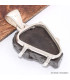 Pendentif Shungite argentée asymétrique Pendentifs pierres naturelles BK22.7